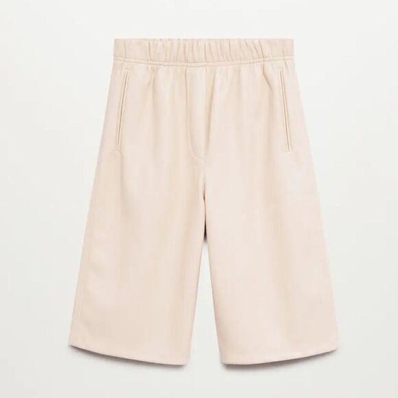 Mango Faux Leather Bermuda Shorts - Picture 2 of 10